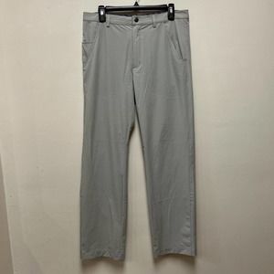 QED Style Pants Mens 32 Biege Golf Pockets Lightweight Stretch Modern Fit Logo